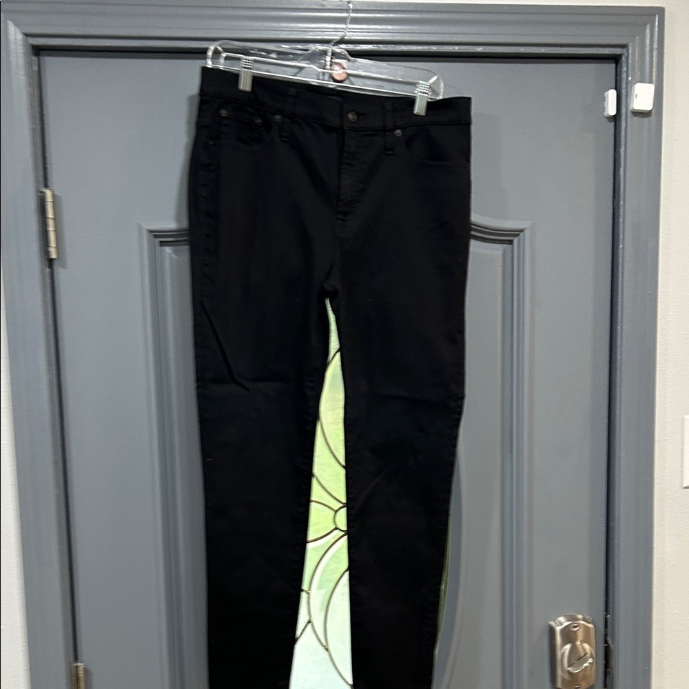 J Crew Black Toothpick Jeans.